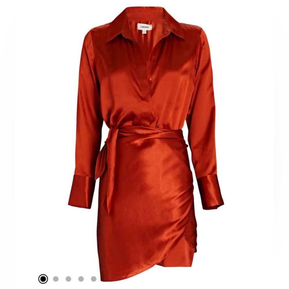 NWT L’AGENCE Atlas Wrap Silk Dress size 8